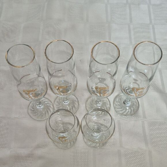 Gold Accent Glassware Set - Picture 11 of 16